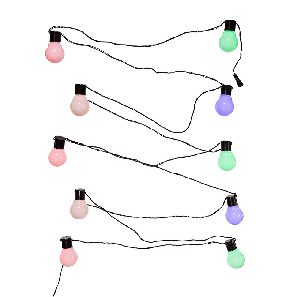 Kurt Adler 10 LED Old Time Party Light Set, Multicolor