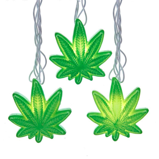 Kurt S. Adler UL 10-Light Opaque Cannabis Light Set