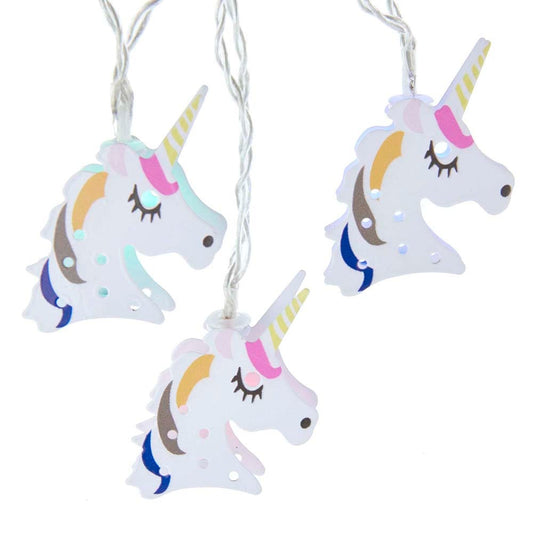Joy to the World Collectibles 10 USB Battery-Operated Multicolored LED Unicorn Light Set, 7-Feet