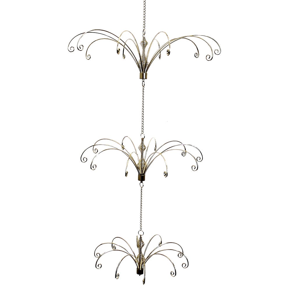 Kurt Adler Metal Gold Ceiling Suspended Tree