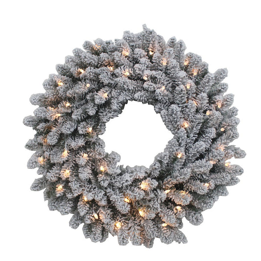 24" Battery-Operated Warm White LED Vail Pine Wreath | Kurt Adler
