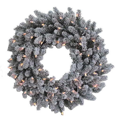 24" Pre-Lit Clear Incandescent Vail Pine Wreath | Kurt Adler